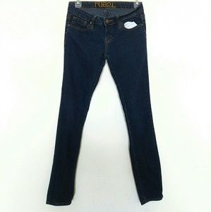 Rue21 Blue Denim Super Skinny Jeans Women's 1/2L